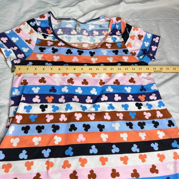 LuLaRoe Women's sz Medium Mickey Mouse Short Sleeve T-shirt Top Multi-color - Picture 5 of 6